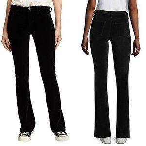 Hudson Drew Mid-rise Velvet Bootcut Pants Black Star